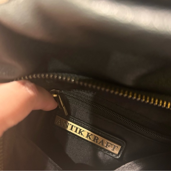 Antik Kraft Tasha crossbody sling bag with a floral embroidered webbing strap - Picture 3 of 9